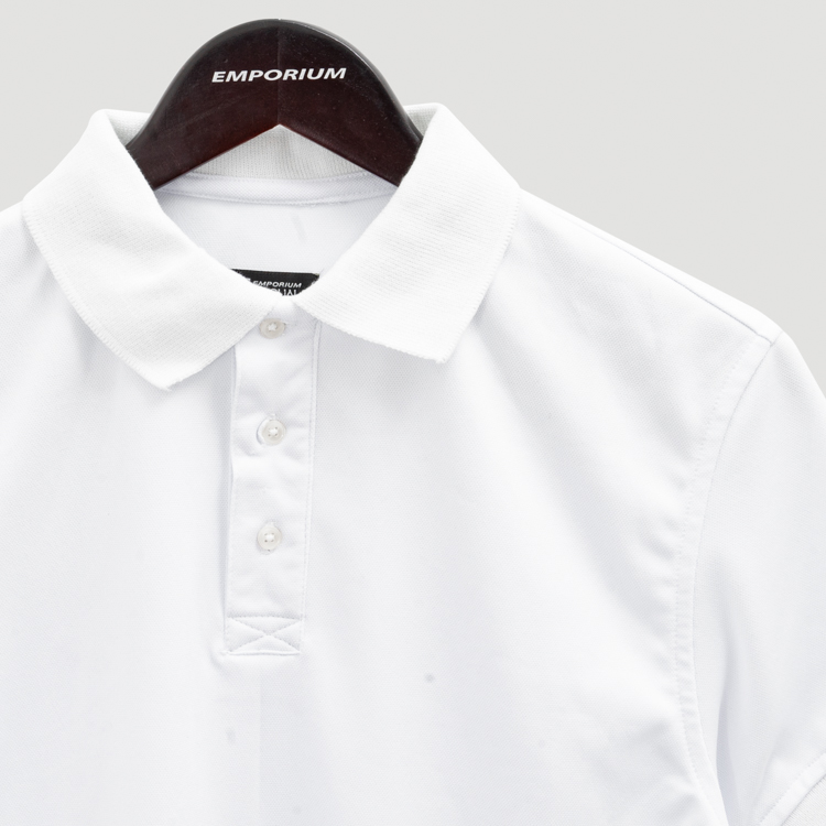 polo blanca estructura labrada marca bcasual cl sico 146368 BLANCO 2