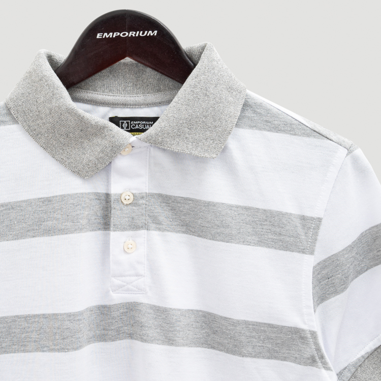 polo blanca estructura plana marca bcasual cl sico 144912 BLANCO 2
