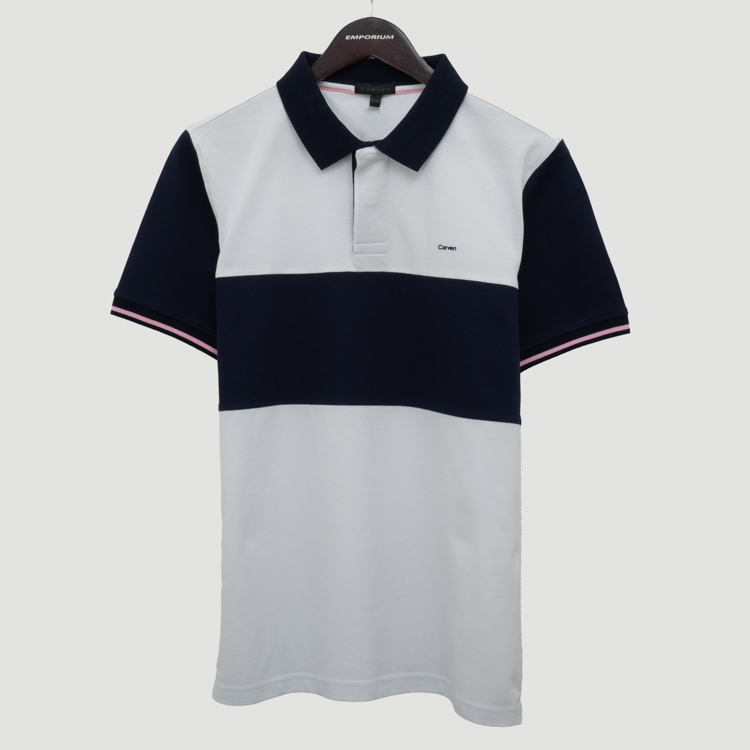 polo blanco estructura plana marca carven slim 155996 365542 1