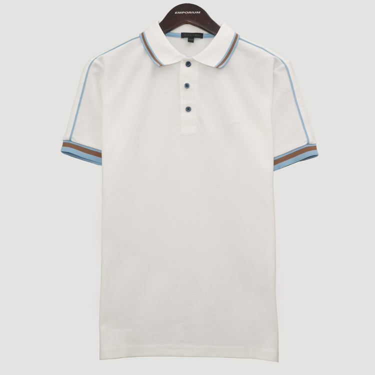 polo blanco estructura plana marca carven slim 167195 377858