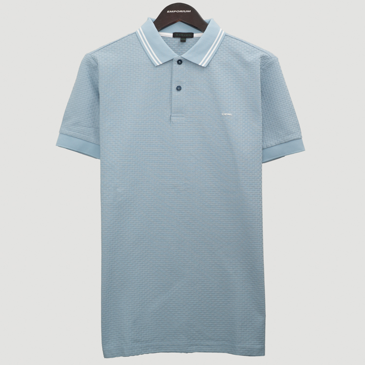 polo celeste estructura labrada marca carven slim 167185 377864