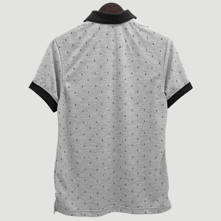 polo gris estructura labrada marca bcasual slim 150526 GRIS 3