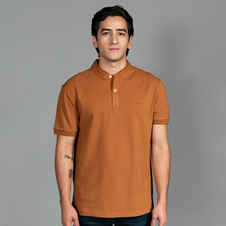 polo khaki estructura labrada marca carven slim 157530 KHAKI 1