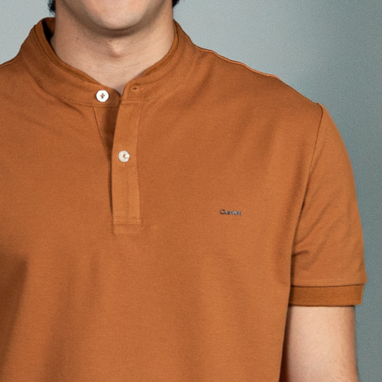 polo khaki estructura labrada marca carven slim 157530 KHAKI 2