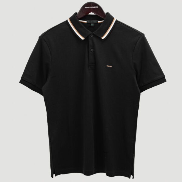 polo negra estructura labrada marca carven slim 150883 293696 1