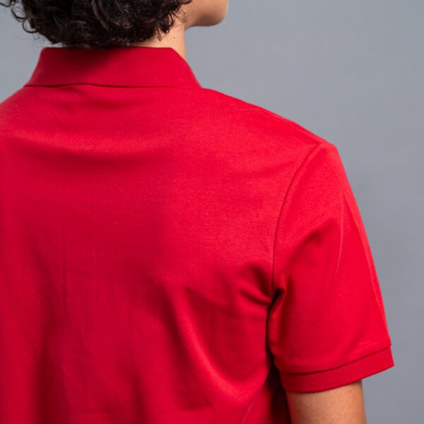 polo roja estructura cuello contrastado marca carven slim 155711 296552 4