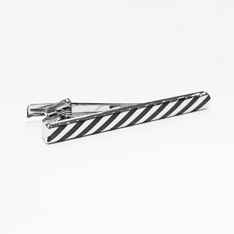 Prensa corbata gris diseño franjas diagonales marca Emporium clásico | 127160