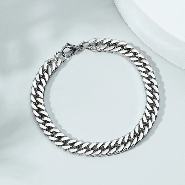 pulsera gris estilo barbada marca calak cl sico 142181 GRIS 1