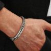 pulsera gris estilo barbada marca calak cl sico 142181 GRIS 2