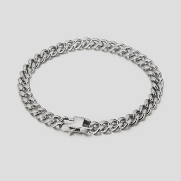 pulsera plateada estilo americana marca calak cl sico 150315 PLATEADO 1