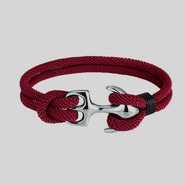 pulsera roja estilo ancla marina marca calak cl sico 142201 ROJO 1
