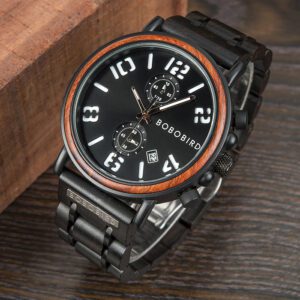 reloj negros de madera marca watch more cl sico 149713 268166 1