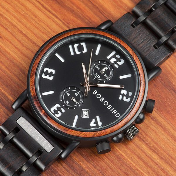 reloj negros de madera marca watch more cl sico 149713 268166 2