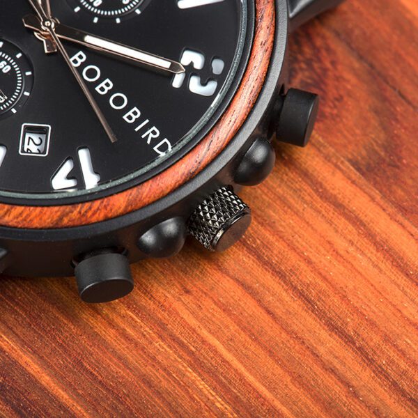 reloj negros de madera marca watch more cl sico 149713 268166 3