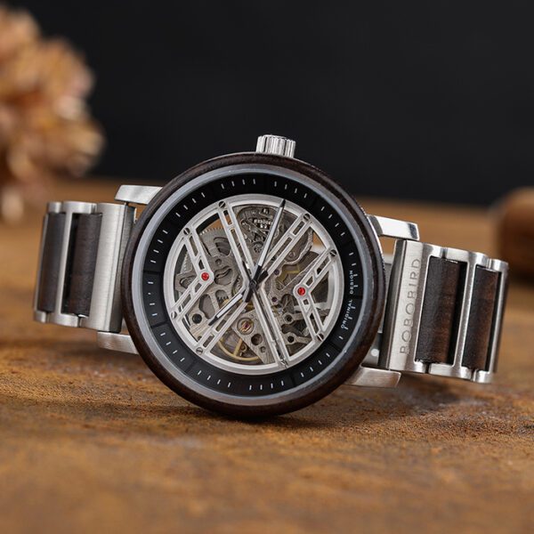 reloj plateados de madera marca watch more cl sico 149725 248527 4