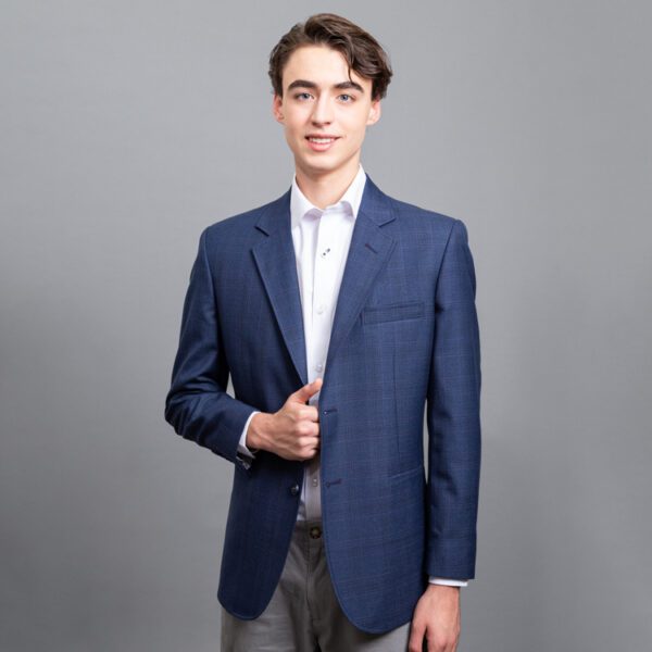 saco azul diseno de lineas marca bcasual cl sico 153083 AZUL 1