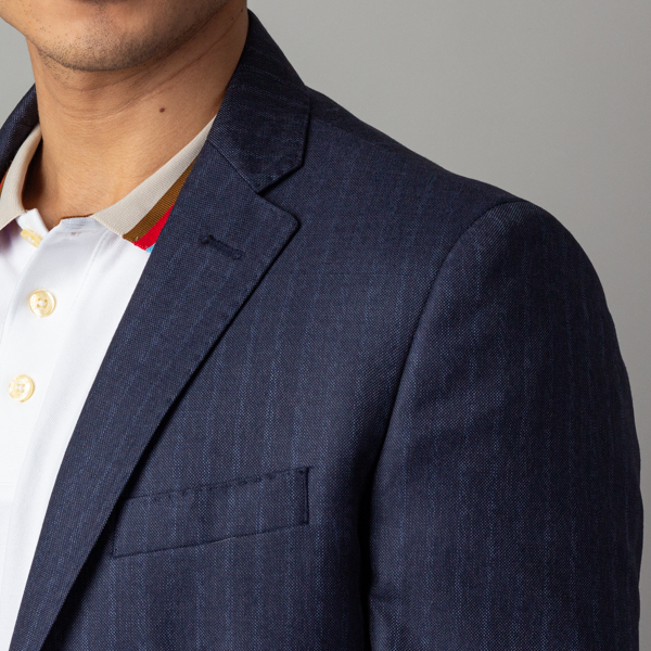 saco azul estructura l neas marca business casual slim 141516 AZUL 2