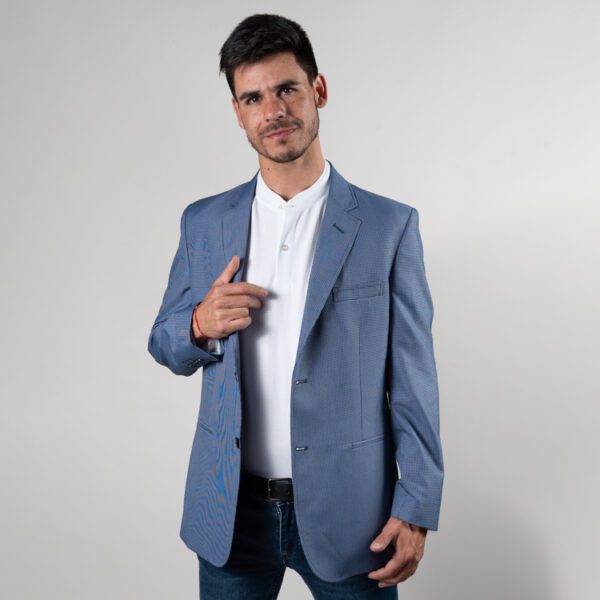 saco azul estructura labrada marca bcasual cl sico 150694 AZUL 1