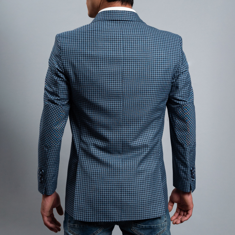 saco azul estructura labrada marca business casual cl sico 160215 AZUL 4