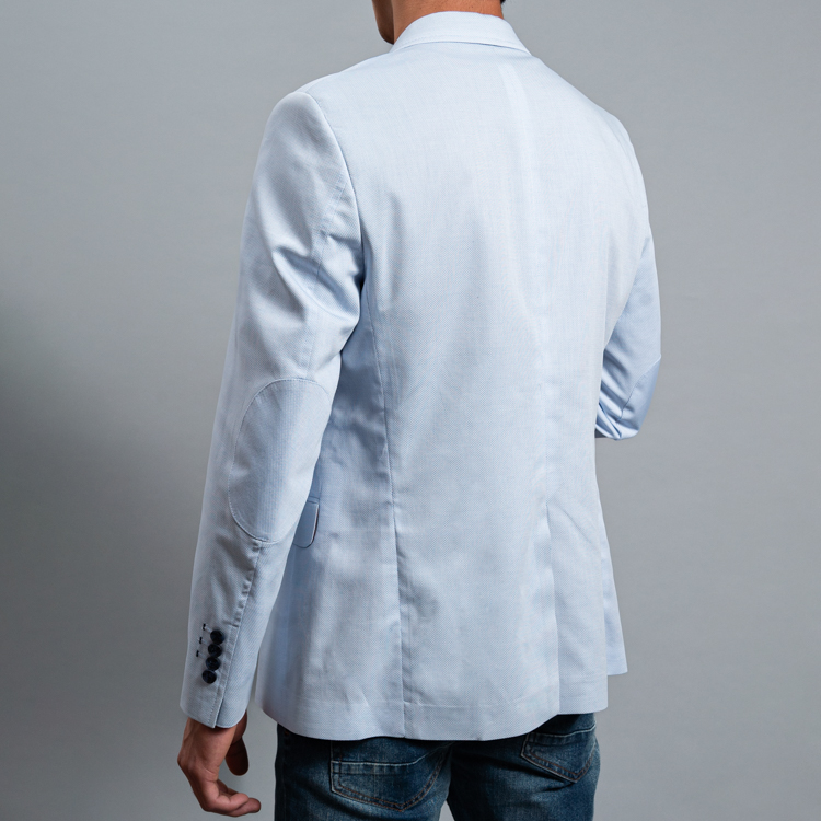 saco azul estructura labrada marca business casual slim 160236 AZUL 4