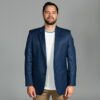 saco azul estructura labrada marca smart cl sico 156397 AZUL 1