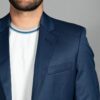 saco azul estructura labrada marca smart cl sico 156397 AZUL 2