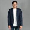 saco azul estructura labrada marca smart slim 156387 AZUL 1