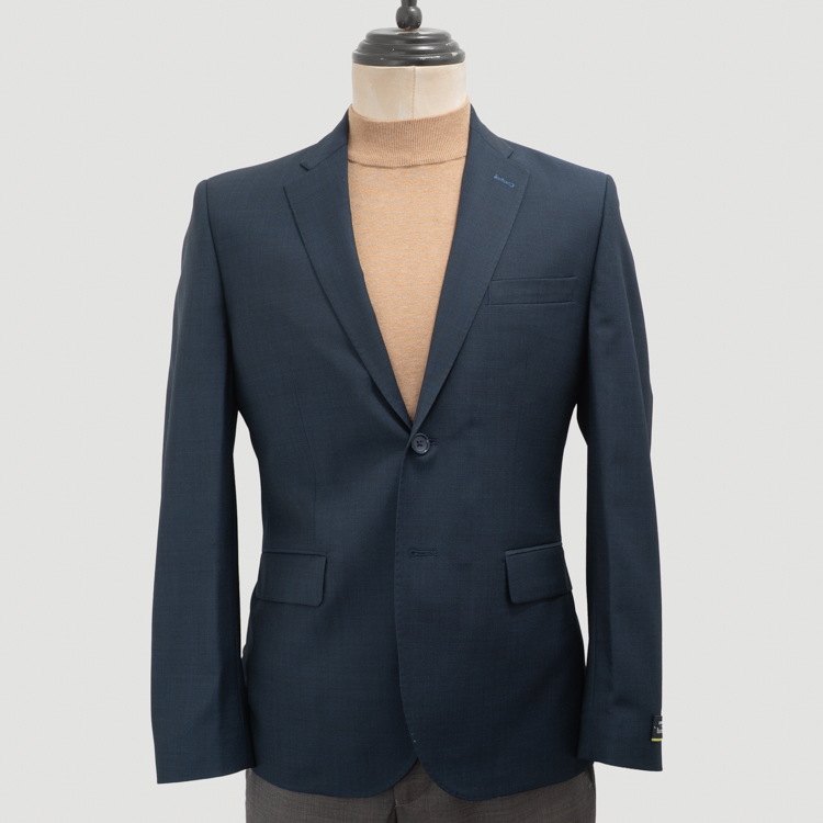 saco azul estructura plana marca business casual slim 162952 AZUL 1