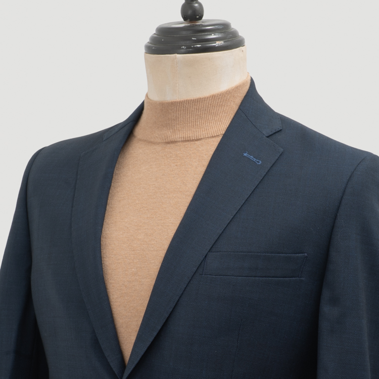 saco azul estructura plana marca business casual slim 162952 AZUL 2