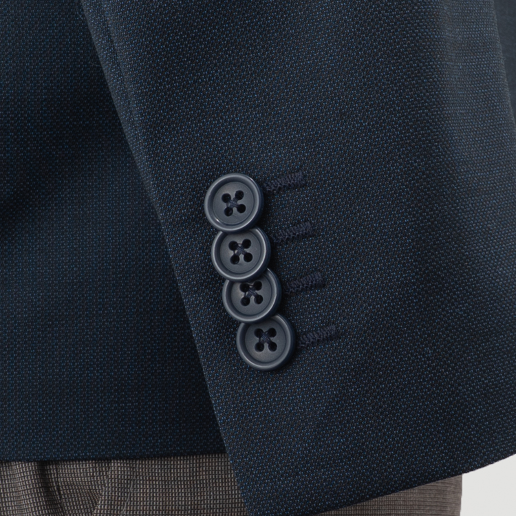 saco azul estructura plana marca business casual slim 162952 AZUL 3