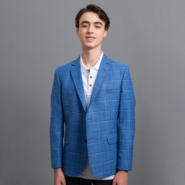 saco celeste estructura labrada marca bcasual slim 153096 CELESTE 1