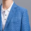 saco celeste estructura labrada marca bcasual slim 153096 CELESTE 2