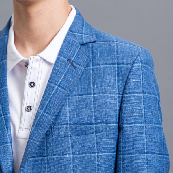 saco celeste estructura labrada marca bcasual slim 153096 CELESTE 2