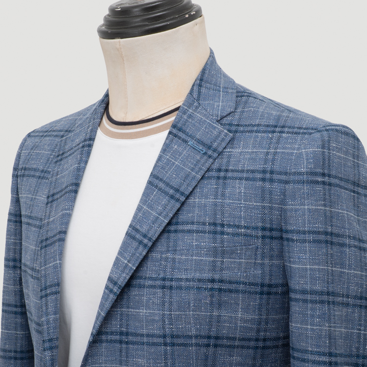 saco celeste estructura labrada marca business casual slim 162083 CELESTE 2