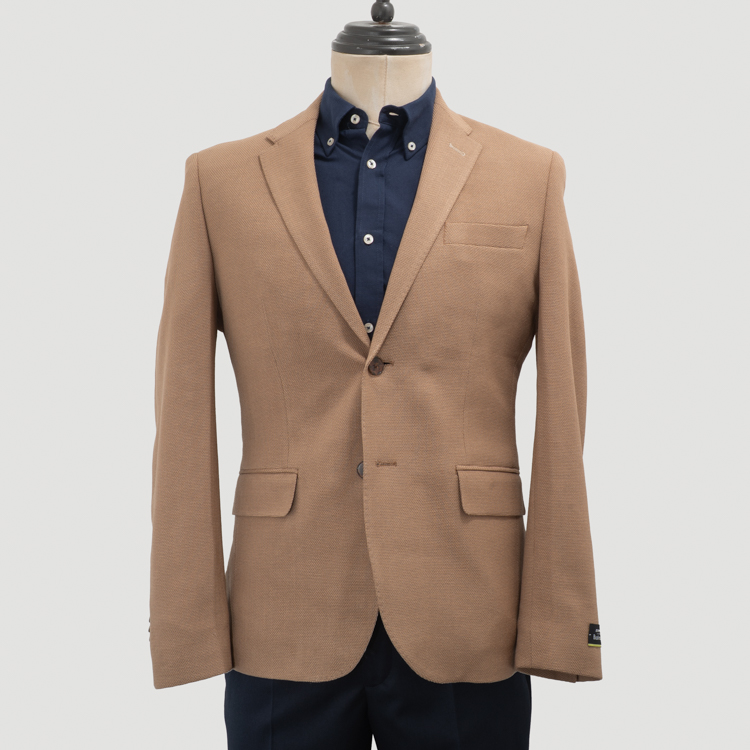 saco crema estructura labrada marca business casual slim 162962 370522 1