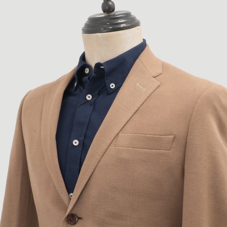 saco crema estructura labrada marca business casual slim 162962 CREMA 2