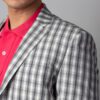 saco gris estructura cuadros marca business casual slim 141526 BEIGE 2