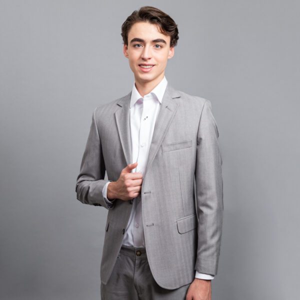 saco gris estructura labrada marca bcasual slim 153118 GRIS 1