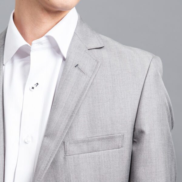 saco gris estructura labrada marca bcasual slim 153118 GRIS 2