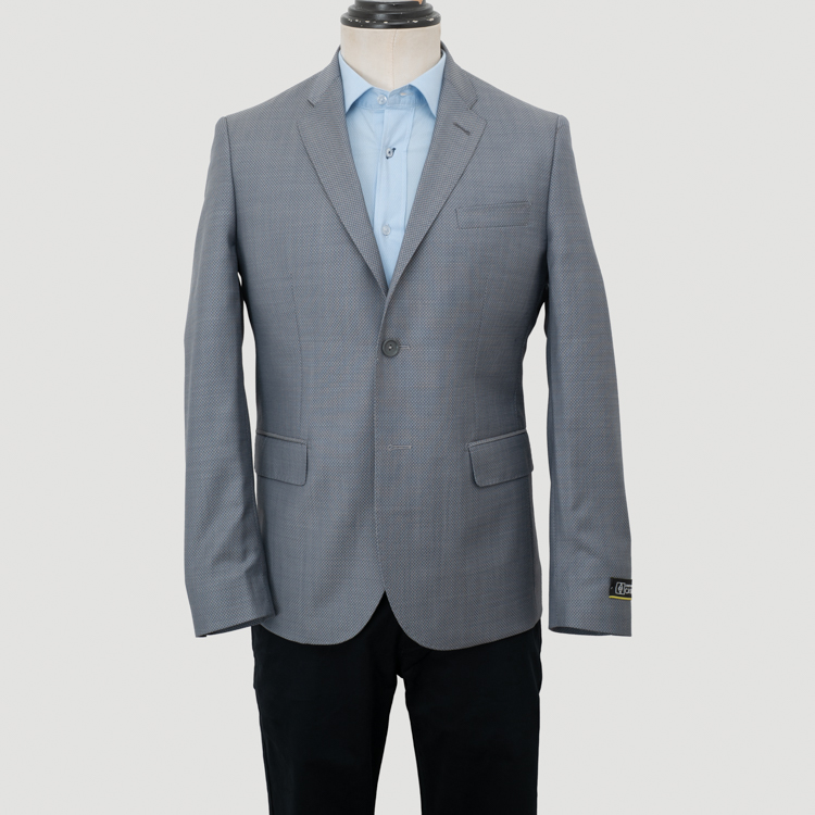 saco gris estructura labrada marca bcasual slim 154859 GRIS 1