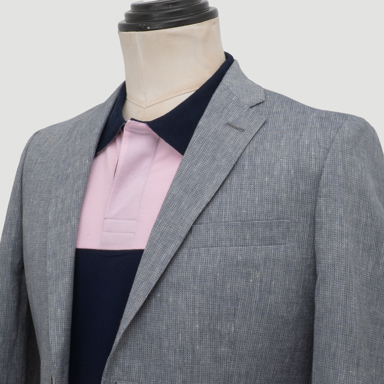 saco gris estructura labrada marca business casual slim 162093 GRIS 2