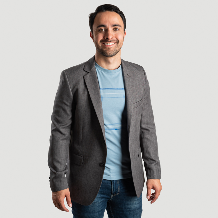 saco gris estructura labrada marca smart slim 138893 GRIS 1