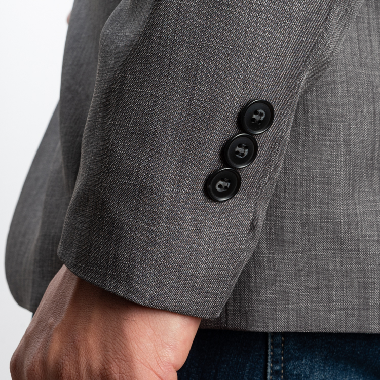 saco gris estructura labrada marca smart slim 138893 GRIS 4