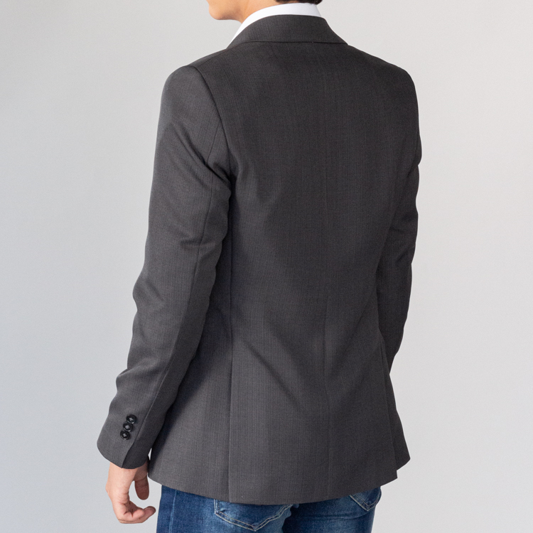 saco gris estructura labrada marca smart slim 144656 GRIS 3