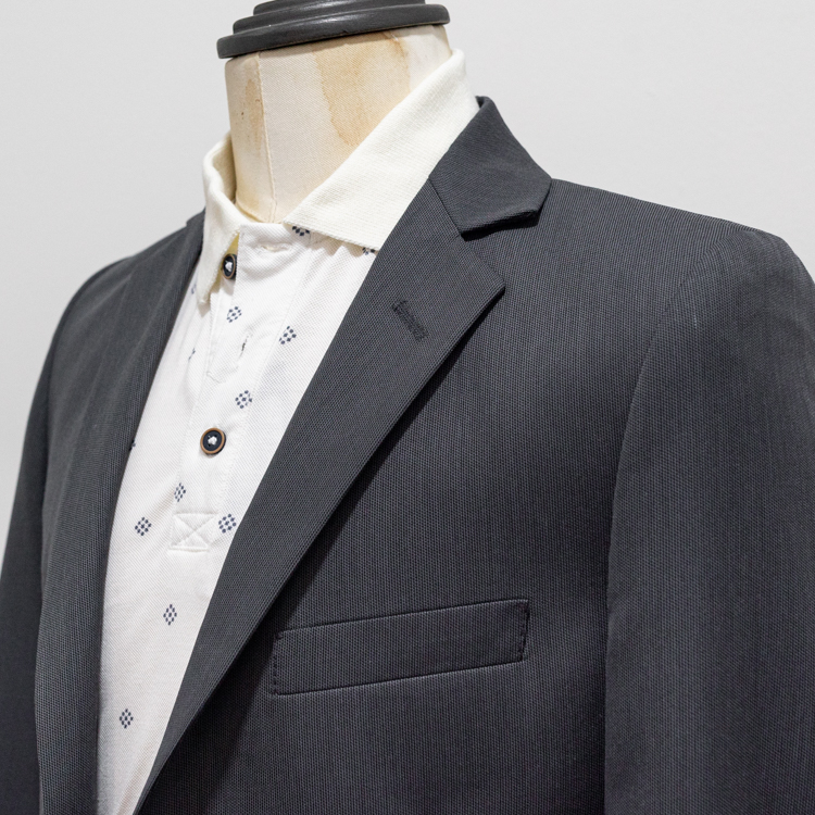 saco gris estructura plana marca smart slim 142560 GRIS OSC 3