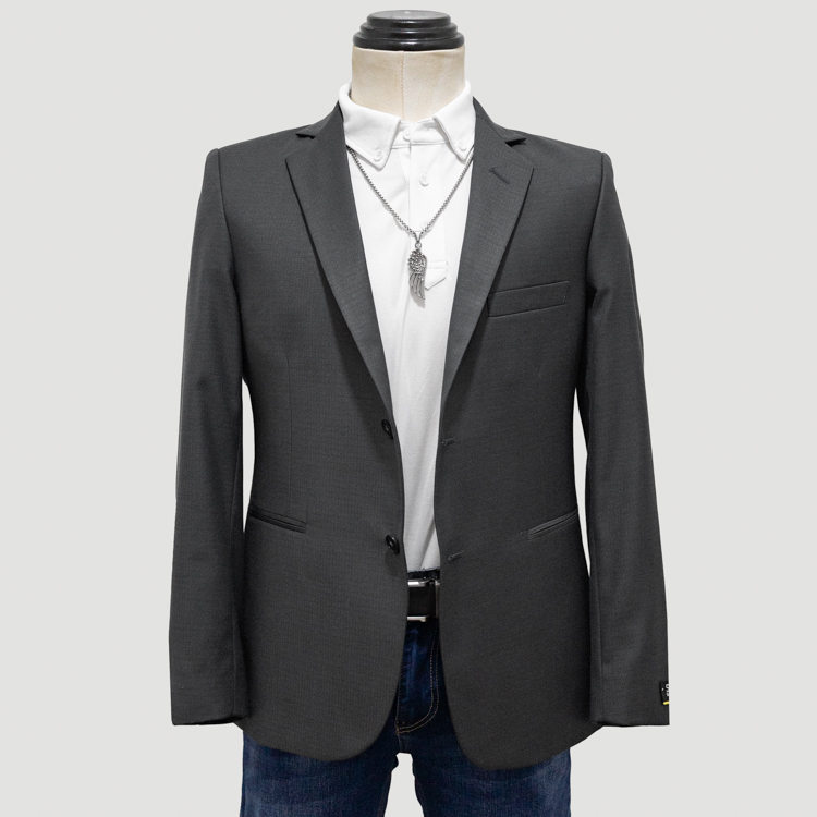 saco gris estructura plana marca smart slim 144642 GRIS 1