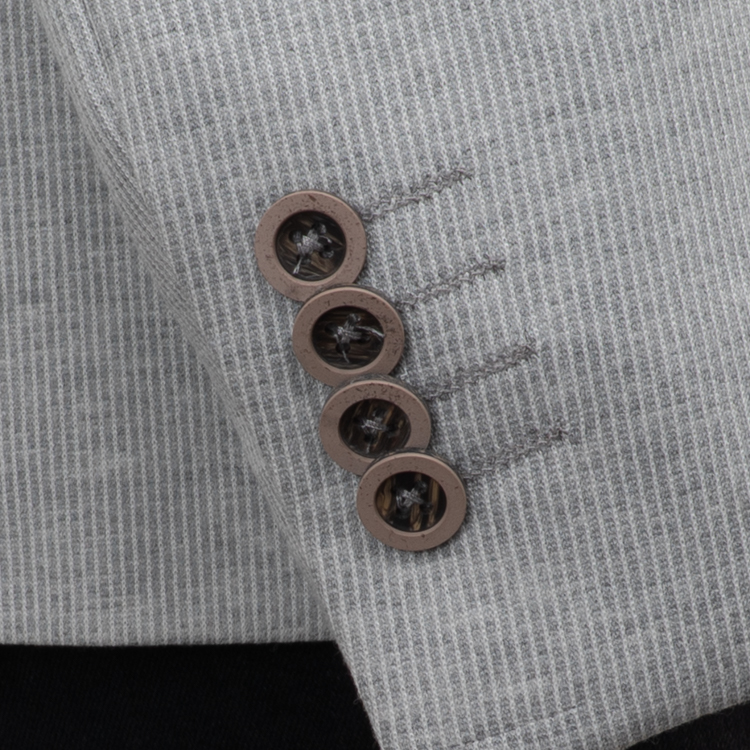saco gris perla estructura labrada marca business casual slim 162103 GRIS PER 3