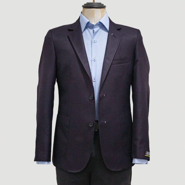saco morado estructura labrada marca business casual slim 145181 MORADO 1