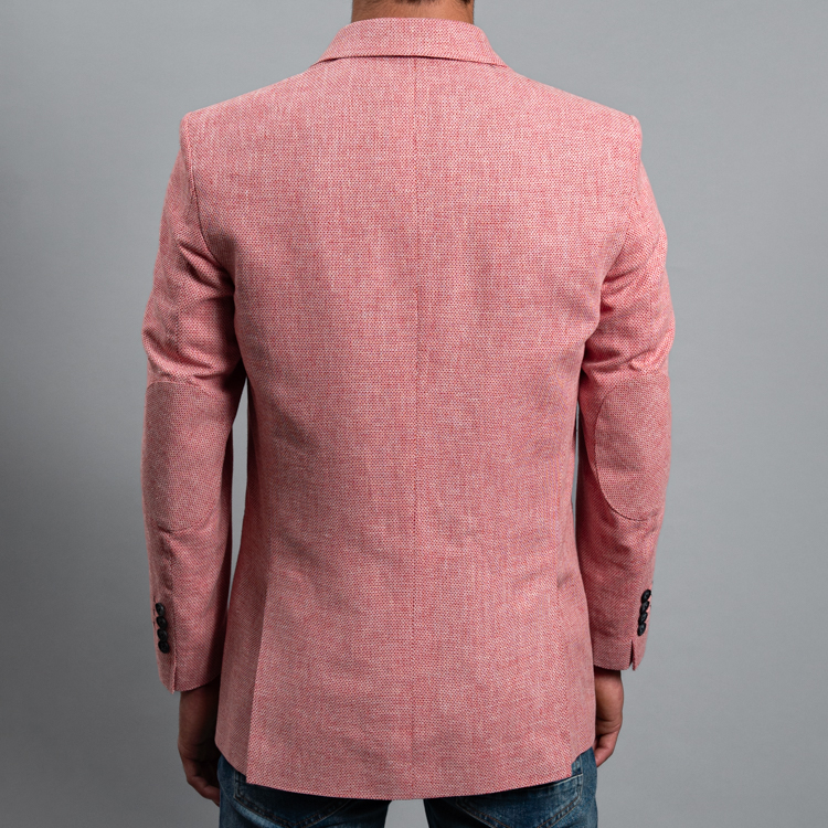 saco rojo estructura labrada marca business casual cl sico 160210 ROJO 4