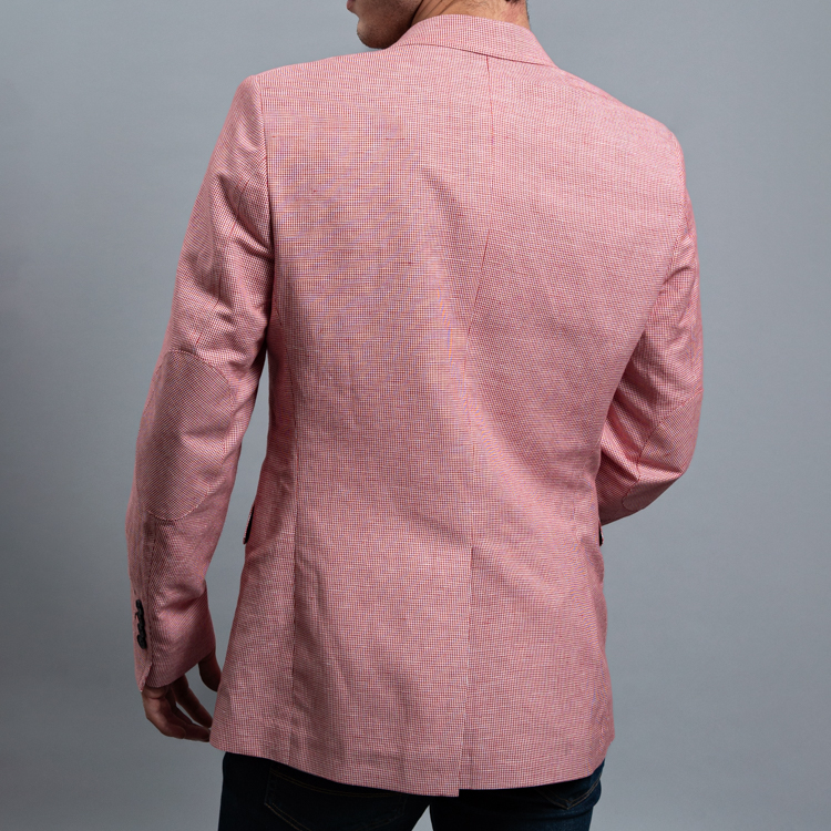 saco rojo estructura labrada marca business casual slim 160241 ROJO 4